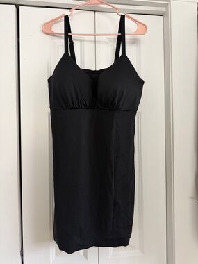 Swimsuits For All Black One-Piece Slip Swimsuit